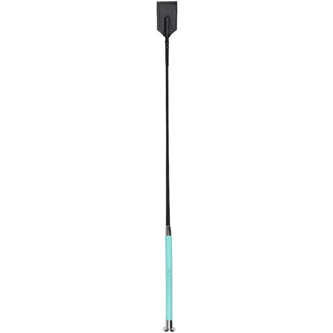 2025 Dublin Fancy Stitch Leather Dressage Whip 1022178 - Turquoise